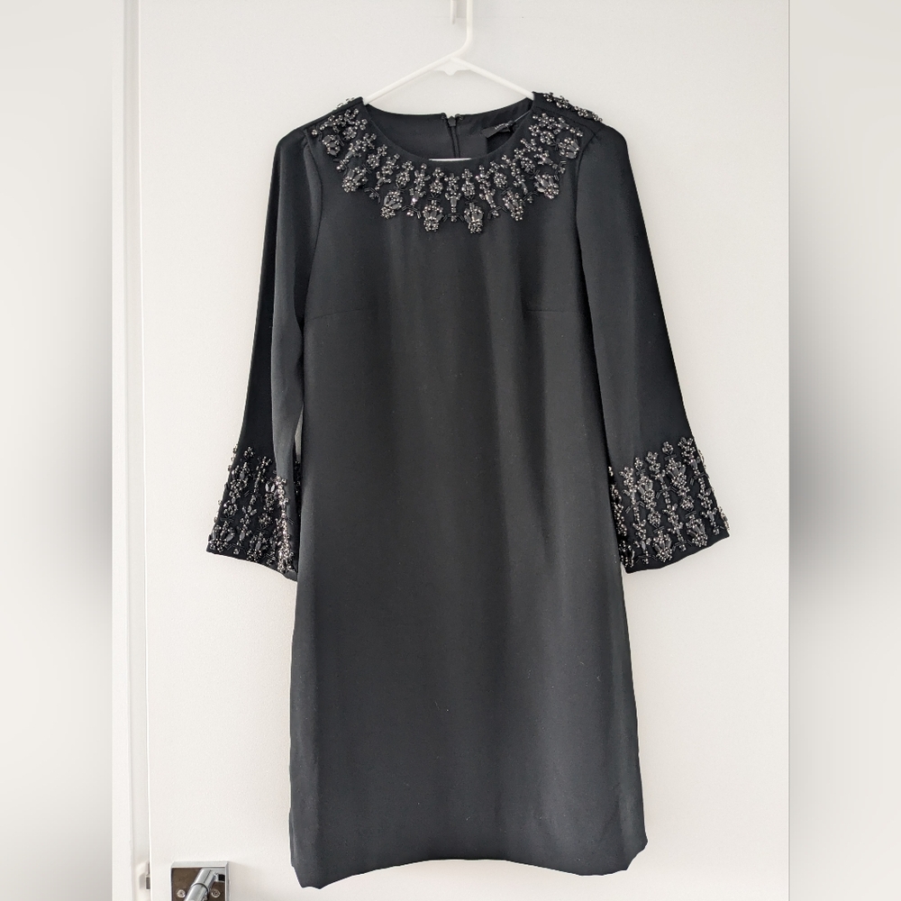 J.Crew black sequin dress